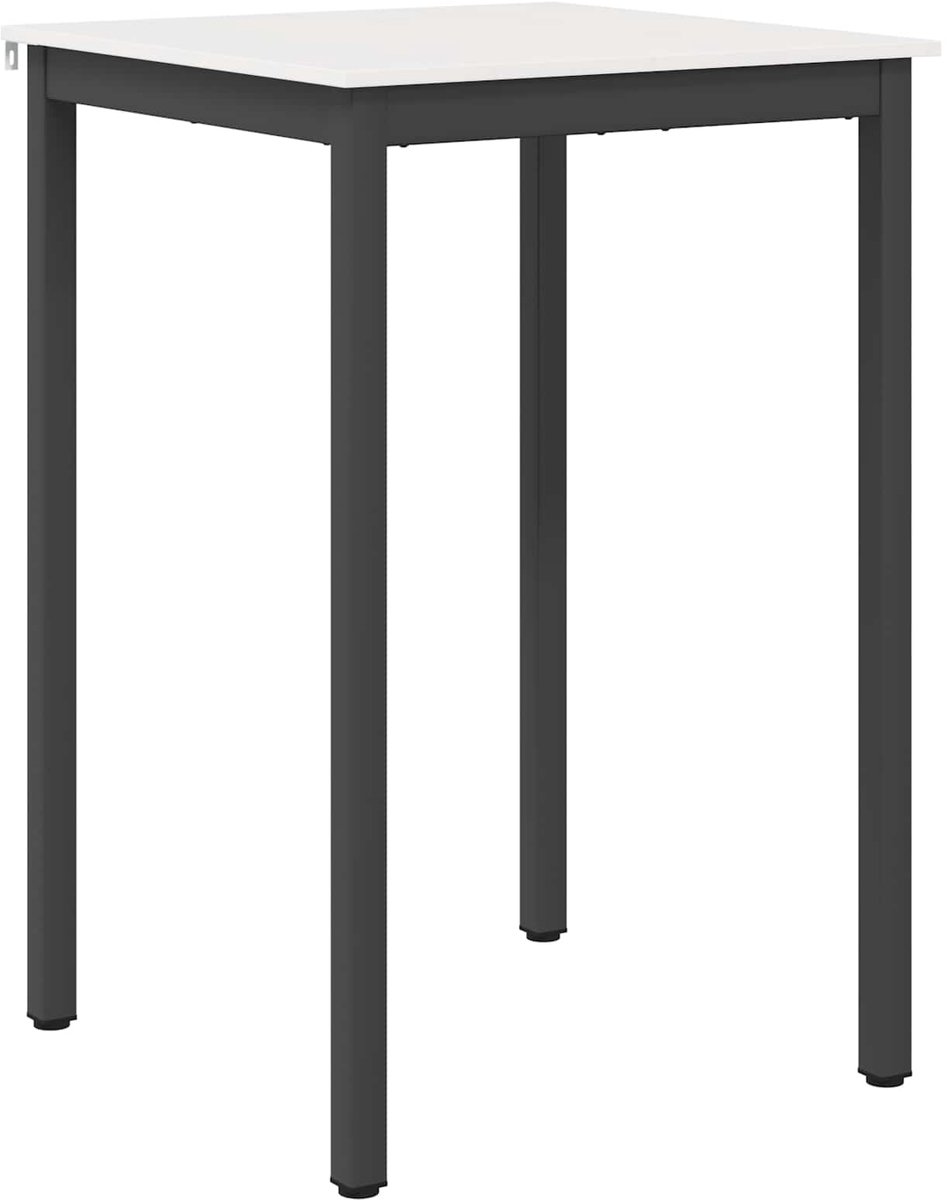 vidaXL Bartafel - Wit - 70 - x - 70 - x - 105 - cm - Massief - grenenhout