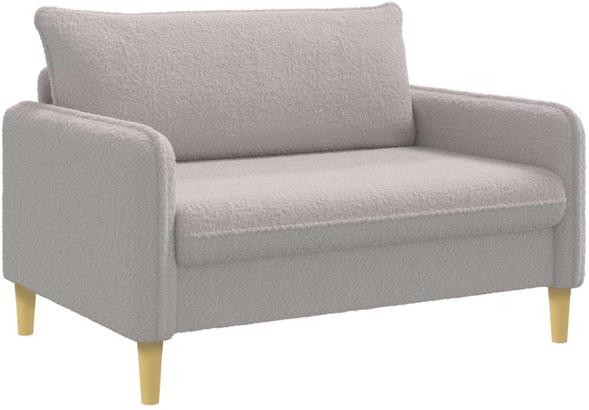 vidaXL XXL-fauteuil - Lichtgrijs - Bouclé