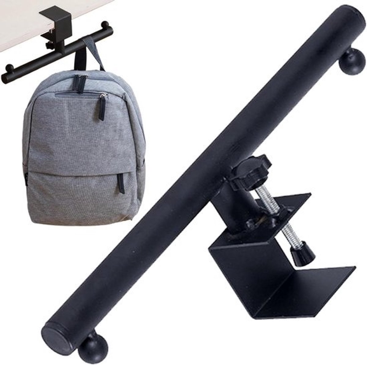 Tassenhouder bureau - Tas haak - Bureau organiseren - Zonder boren - 1-3.3 cm dikte - Zwart