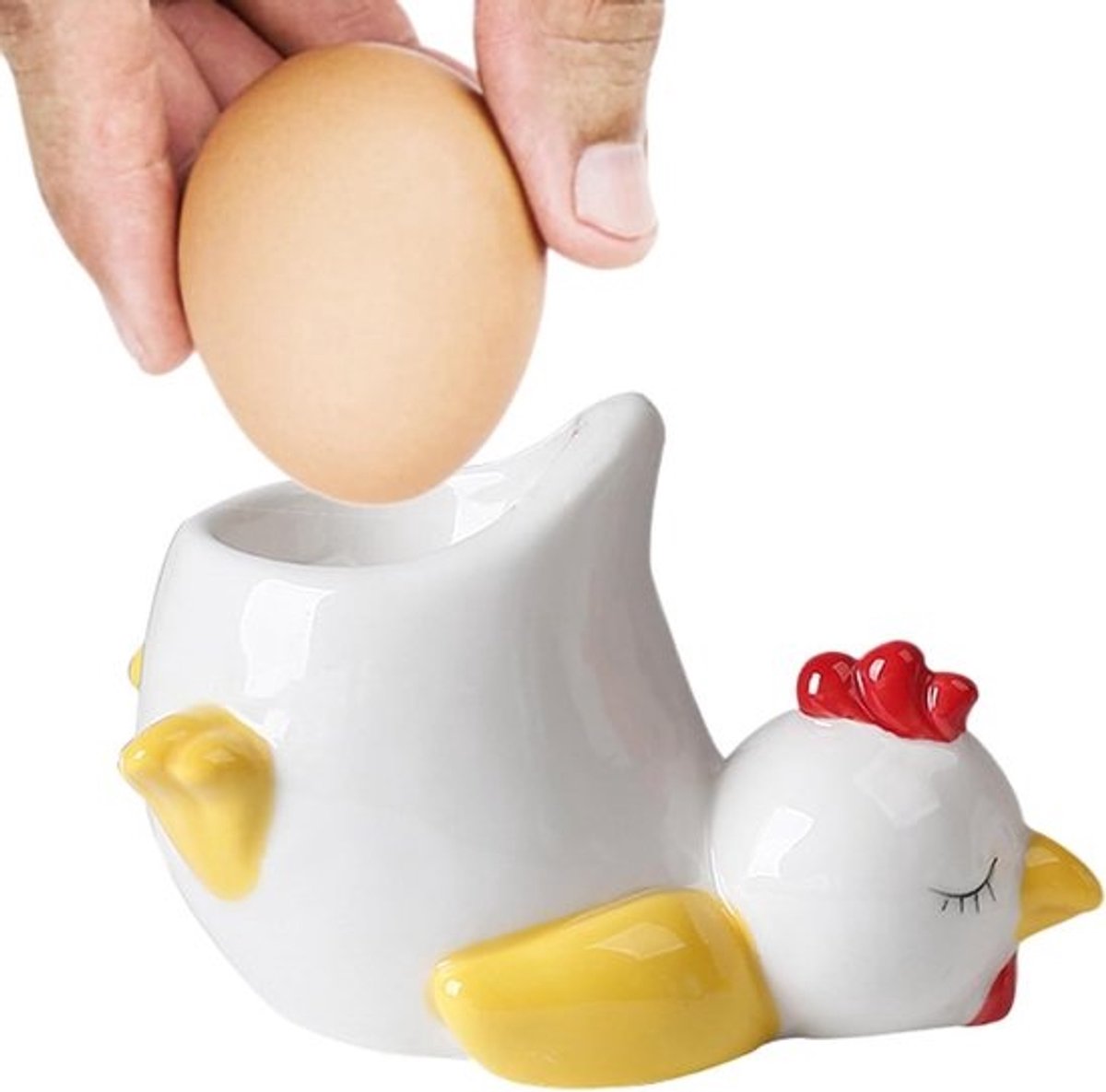 Eierdopjes Set - Schattige Eierhouders - Ontbijt Tafel Decoratie - Keramiek Dieren Vorm - 11 cm Pakket - Multi
