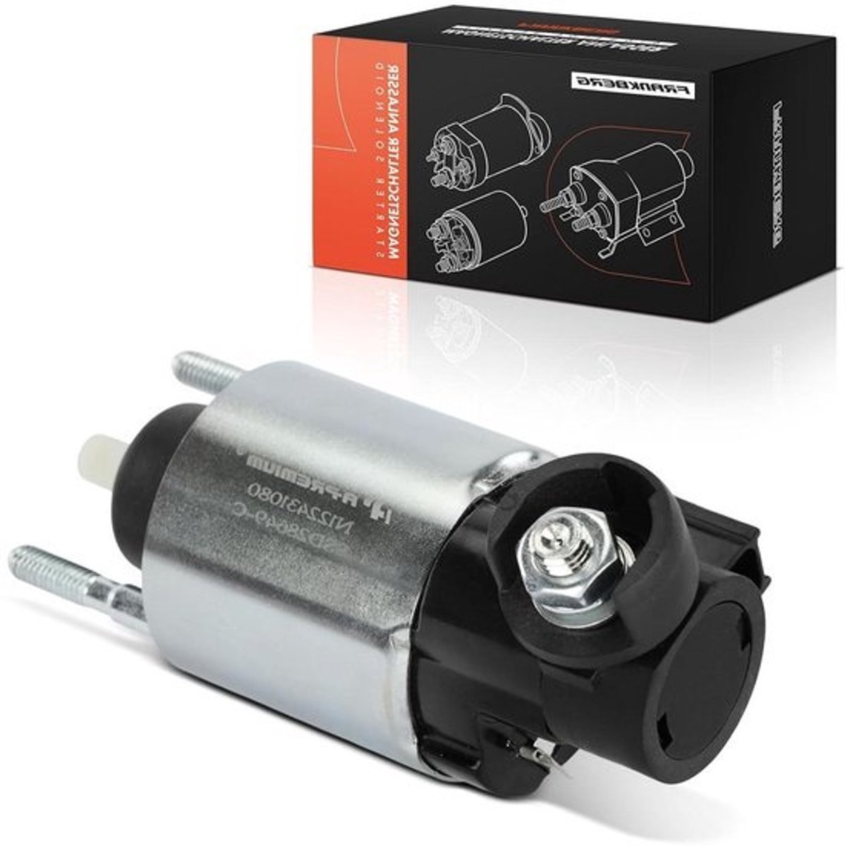 Magneetschakelaar Starter - Startrelais Solenoïde - Auto Starten - 12V 3.5L 3.7L - 17 x 6.5 x 6.5 cm - Zwart