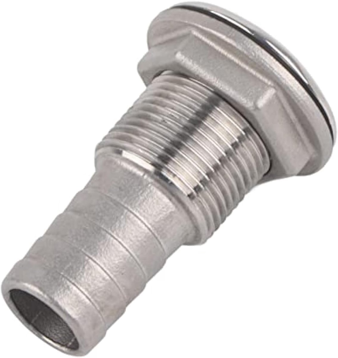 Dailygoods- Schroefverbinding 3/4 inch - Roestvrij Staal - Marine Aansluiting - Plug-in Slang - Barbed Slang - Hoogwaardige Corrosiebestendigheid - Fi