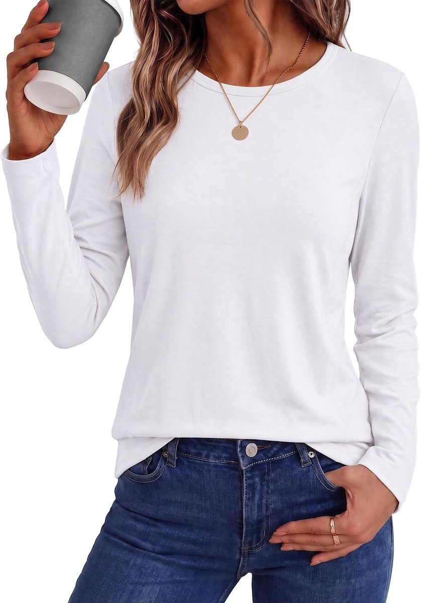Tops met lange mouwen dames ronde hals basislagen ondergoed shirts