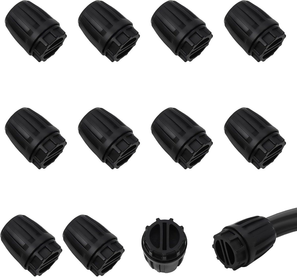 12 stuks irrigatiekranen, eindstoppen voor 1/2 inch druppelslangen, eindkappen voor druppelirrigatieslangen, Micro Drip irrigatieconnector voor 13/16 mm irrigatieslangen, afsluitstoppen met weerhaken