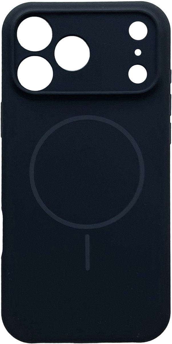 Casemania Hoesje Geschikt voor Apple iPhone 18 Pro Max - Zwart - Zachte Liquid Siliconen Magnetisch Back Cover Case - Geschikt voor MagSafe - Telefoonhoesje met Camera Bescherming