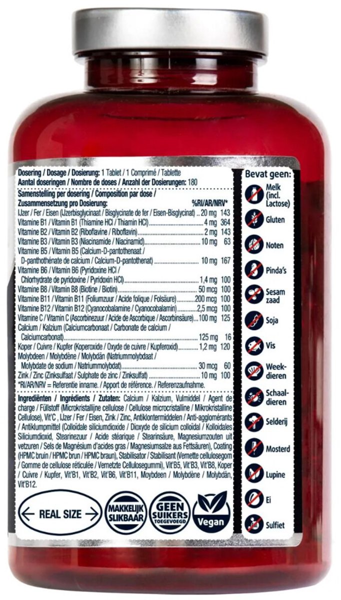 Lucovitaal Sterk IJzer Complex 180 tabletten