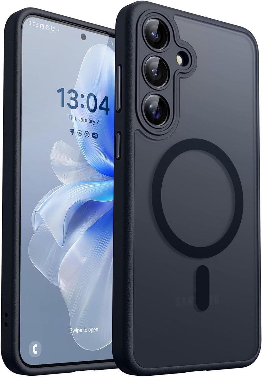 Hoesje Geschikt voor Samsung Galaxy S26 FE - Zwart - Casemania Matte Armor Back Cover - Telefoonhoesje met Camera Bescherming - Geschikt voor MagSafe