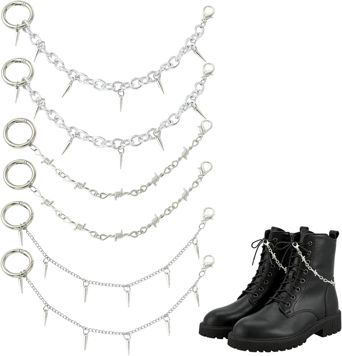 4 ~ 6Pcs Boot Kettingen Voor Vrouwen Schoen Charms Voor Sneakers Diy Decoreren Kleding Hoeden Schoenen Tassen Broek Sleutelhanger