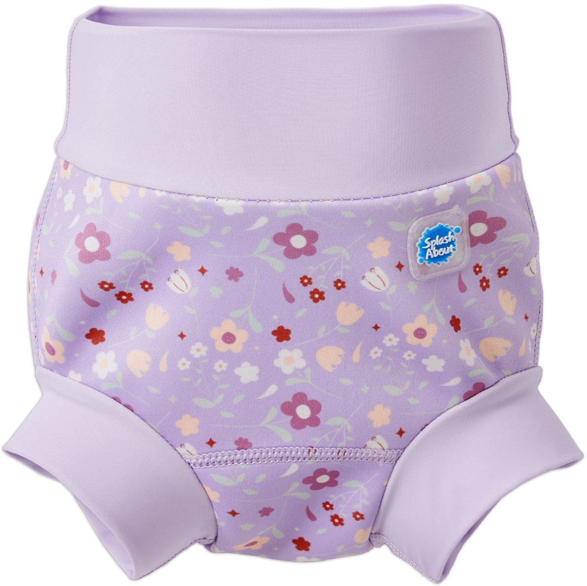 Splash About Happy Nappy – Herbruikbare Zwemluier – Neopreen – Lekvrije Pasvorm, Lilac Spring, 3-6 maanden