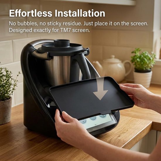 Displaybescherming voor Thermomix TM7, zwart, voedselveilige siliconen beschermhoes voor TM7 displaybescherming, TM7 displaybescherming, krasbestendig en spatwaterdicht, keukenaccessoires, gemakkelijk — afbeelding 4