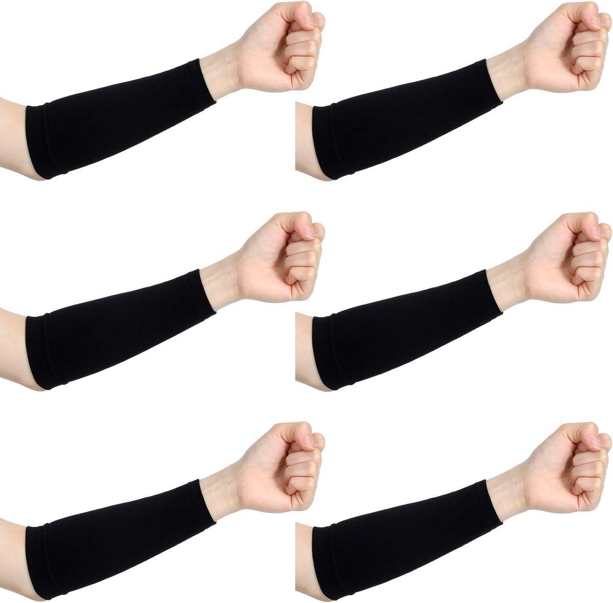 Ademend Compressie Arm Sleeves voor Bescherming van Tatoeages en Sport, 3 Paar Onderarm Pads voor Mannen en Vrouwen