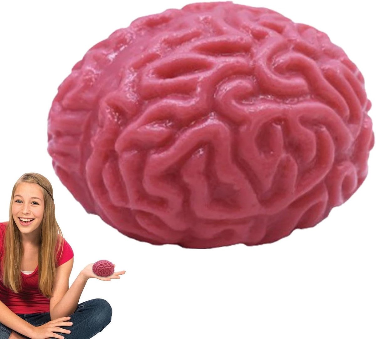 Stressballen Stretchbare Zintuiglijke Hersenen | Langzaam Terugverende Knijp voor Tieners, Kinderen, Volwassenen, Mannen, Vrouwen, Jongens, Meisjes, Klaslokaal Prijzen,