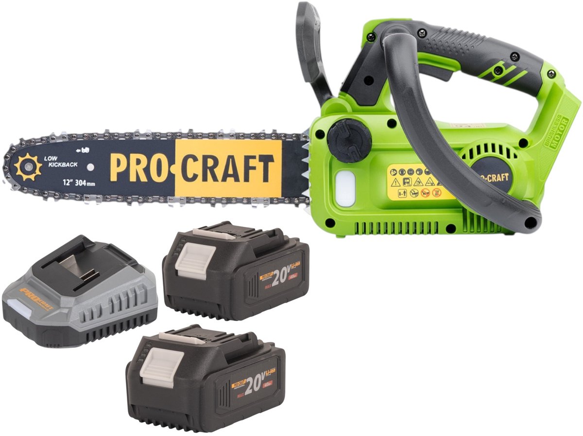 Procraft PKA42Libb accu-kettingzaag 20 V 304 mm borstelloos solo - zonder accu, zonder lader