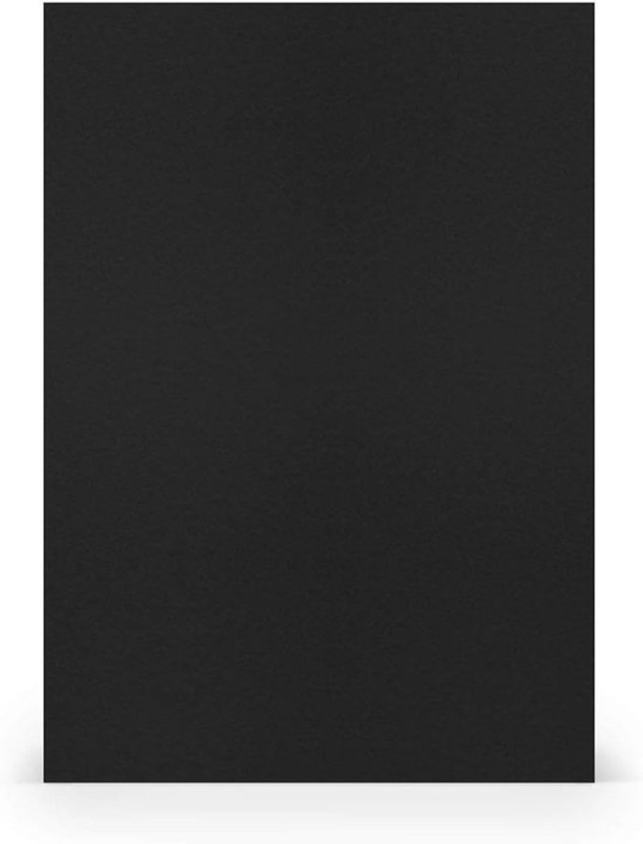 Briefpapier A4 - Papier vellen - Kantoor en knutselen - 15% katoen geribbeld - 100 g/m² - Zwart