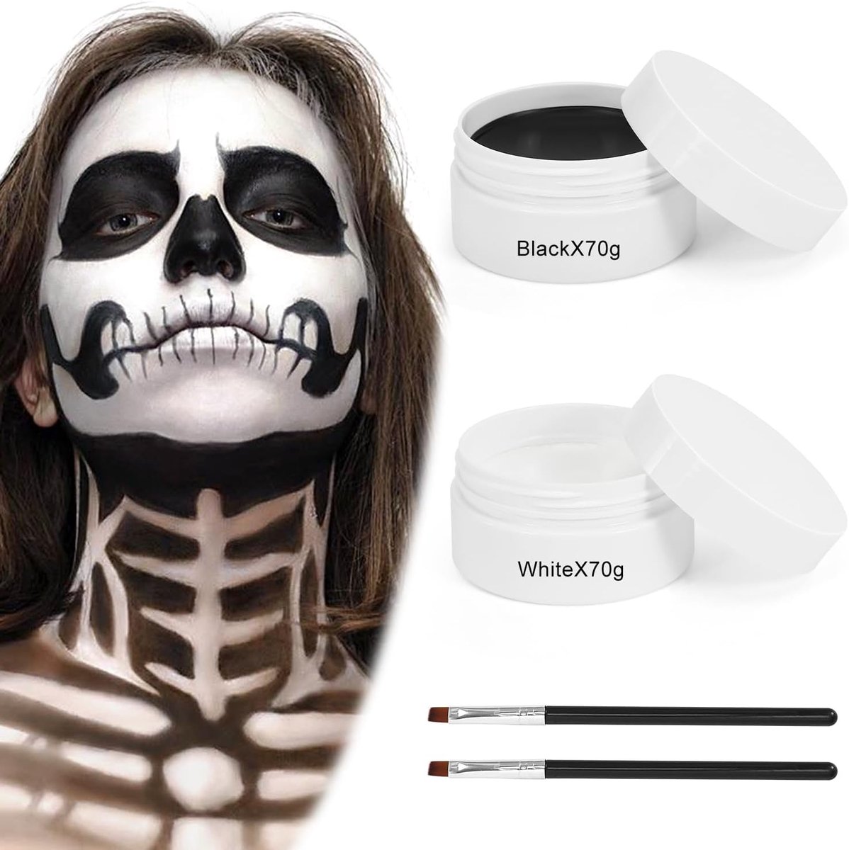 Dailygoods- Halloween-make-up Veilig in gebruik - Feestelijke Make-up - Creatieve Looks - Geschikt voor Volwassenen/Kinderen - Veiligheidswaarschuwing