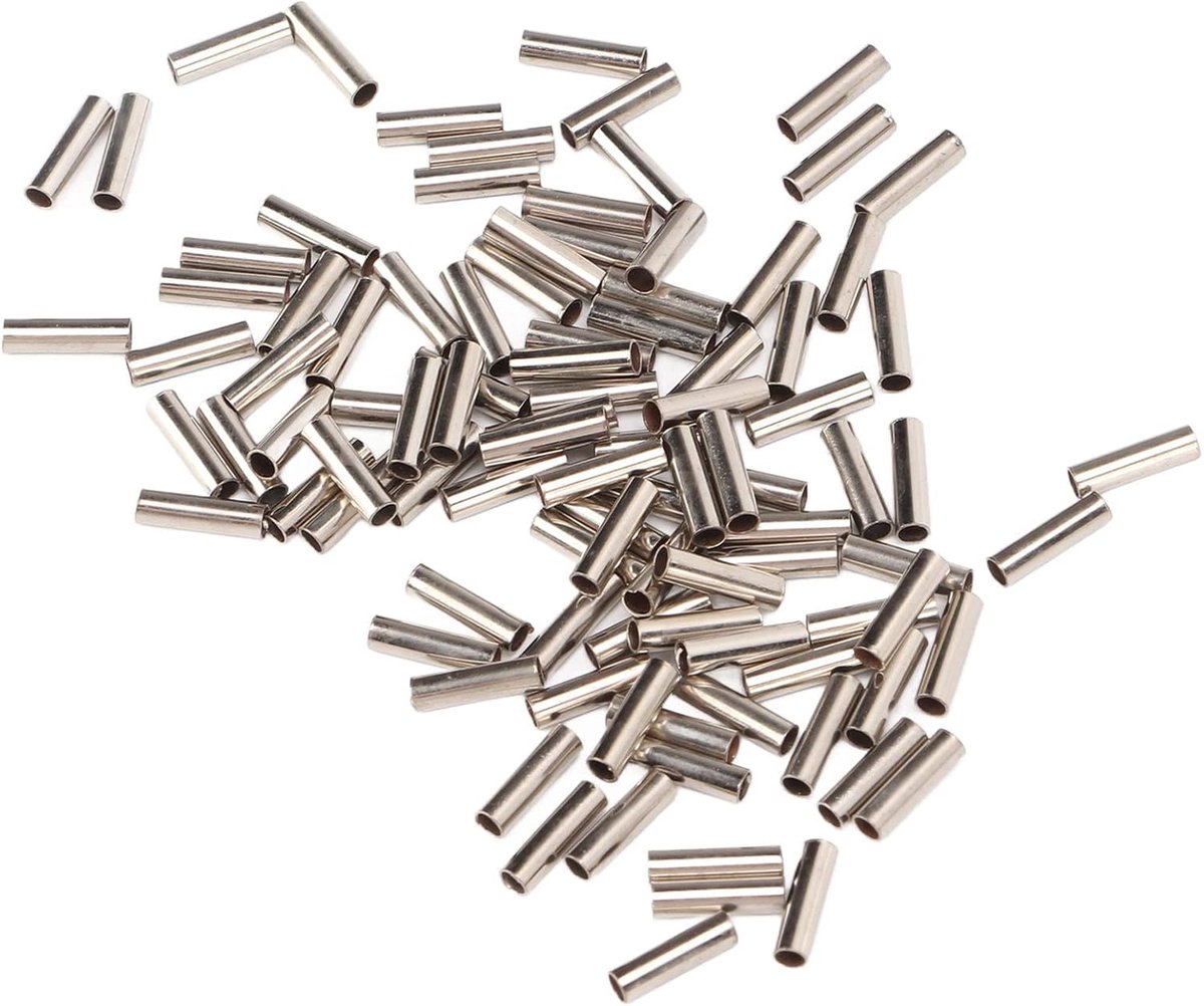 Dailygoods- Kabelconnector Waterdicht - 100 Stuks - Roestvrij Staal - Corrosiebestendig - Verstelbaar - Ideaal voor Vissen - Vislijnconnector