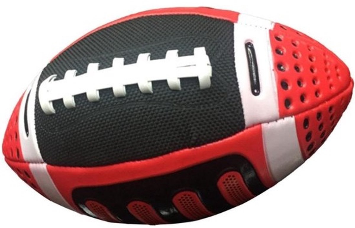 Rugbybal voor kinderen - Sportbal - Buiten sporten - Officiële maat - 11x22cm - Rood