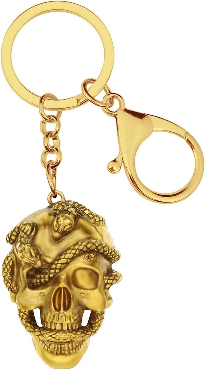 Halloween Cool Snake Schedel Sleutelhanger Gothic Sieraden Geschenken Voor Vrouwen Meisjes Portemonnee Charms Goth Auto Accessoires