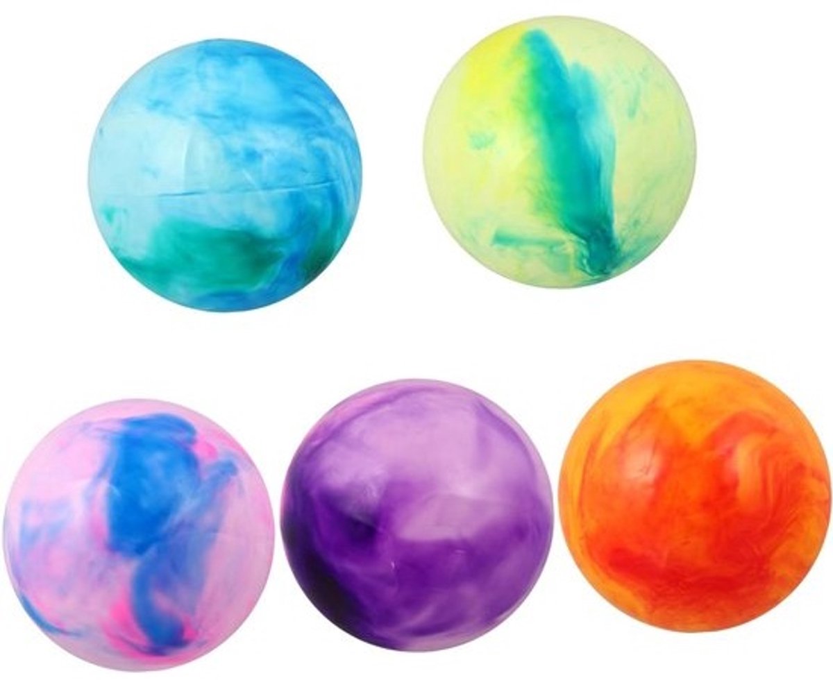 Opblaasbare Strandballen - Regenboog Ballen - Buitenspelen - Set van 5 stuks - 21 cm - Gemengde kleuren