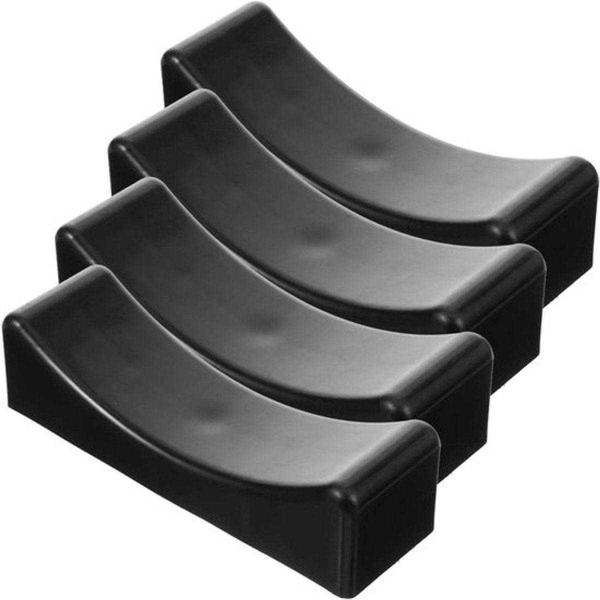 Halterhouders - Gewichtenrek - Thuis trainen - Beschermt vloer - 4 stuks - Zwart