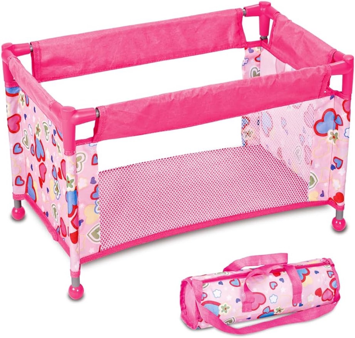poppenbed voor 36cm en 43cm pop, accessoires, reisbed, cadeau voor meisjes van 3 jaar en ouder