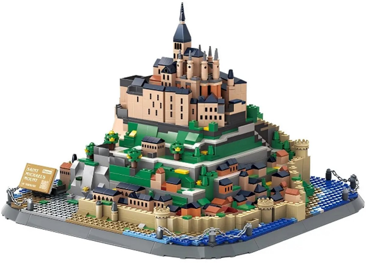 Mont Saint-Michel - Normandië, Frankrijk bouwstenenset voor hobbybouwers de Wange en Kleuren alleen – photo du produit