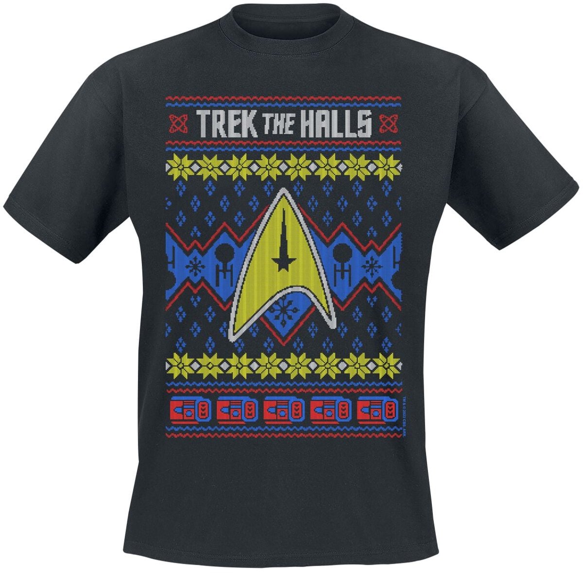 Star Trek Trek The Halls Heren T-shirt - zwart - XXL
