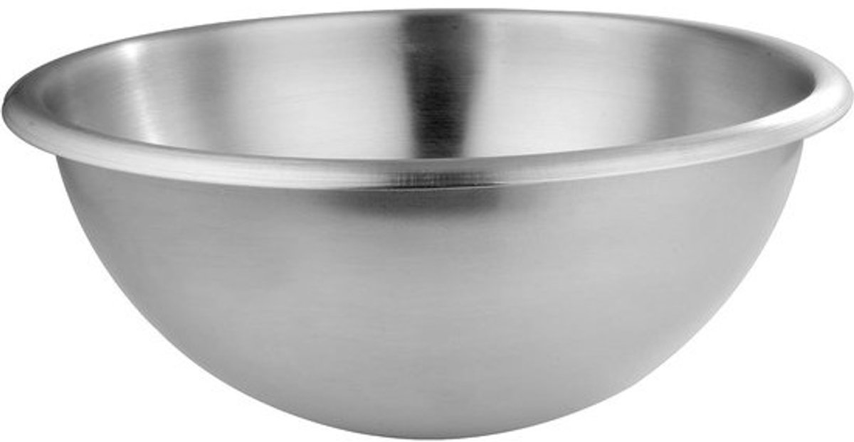 Deegkom RVS - Mengkom Groot - Grote hoeveelheden bereiden - Matte binnenkant - 40 cm 164 L - Zilverkleurig