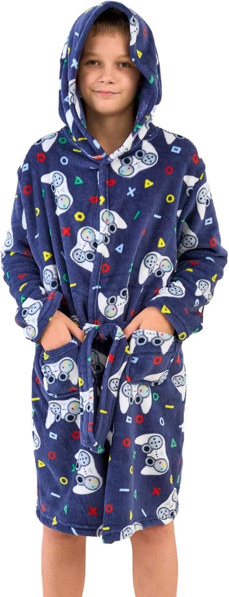 Badjas met Capuchon Fleece Badjas voor Jongens Nachtkleding Kinderen