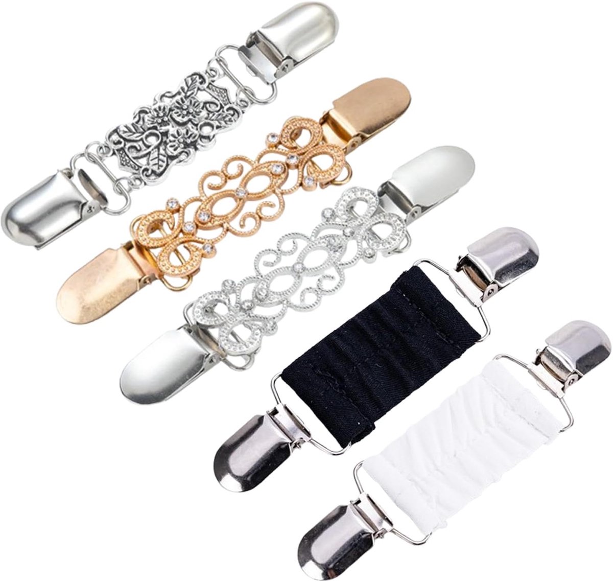 5 stuks cardigan-clips, elastische clip, elegante sjaalclip