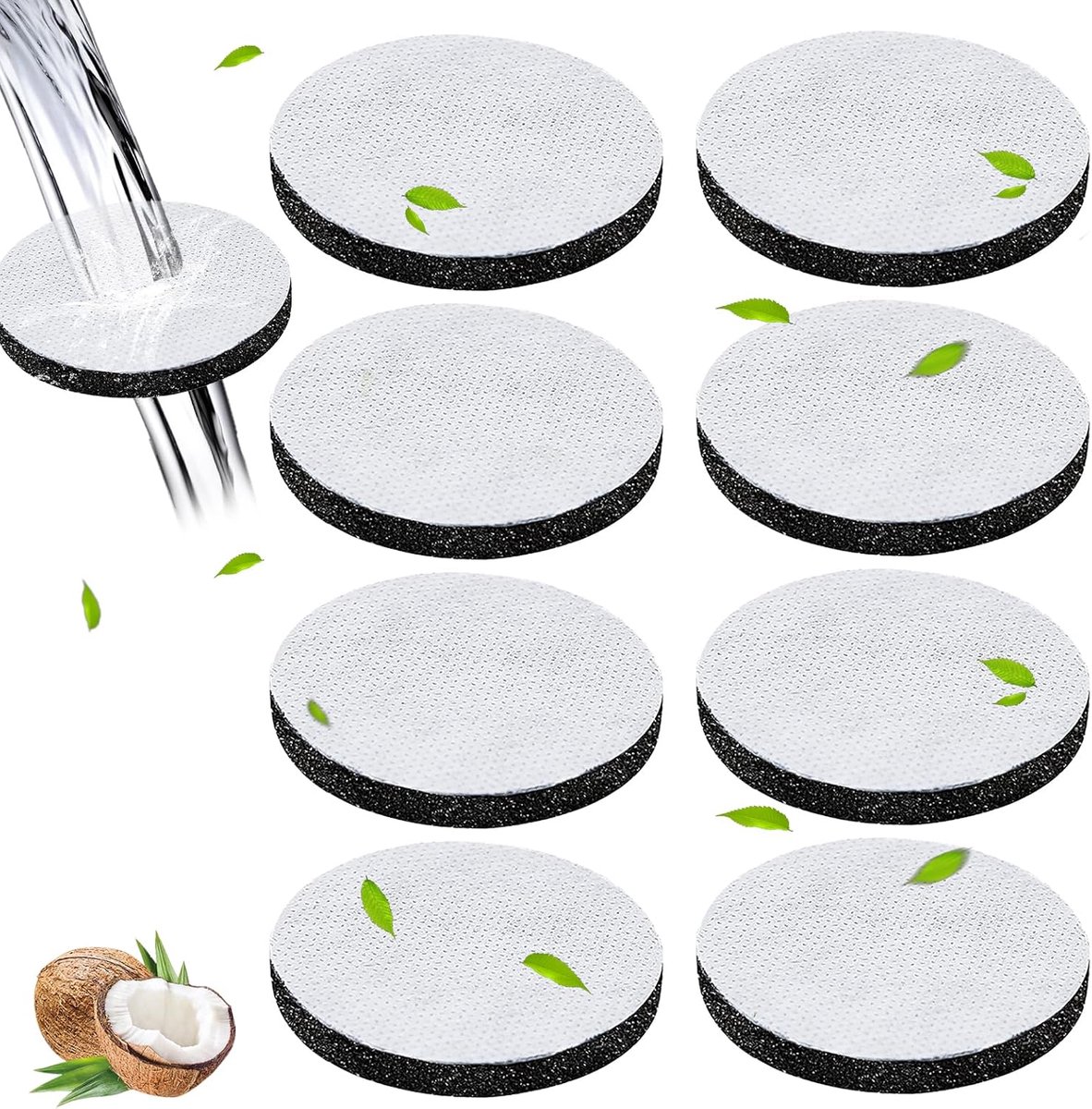 Dailygoods- Waterfilter 8 Stuks - Compatibel met Brita Fill & Go - Vermindert Chloor - Verontreinigingen - Natuurlijke Actieve Kool - NSF 42-gecertifi