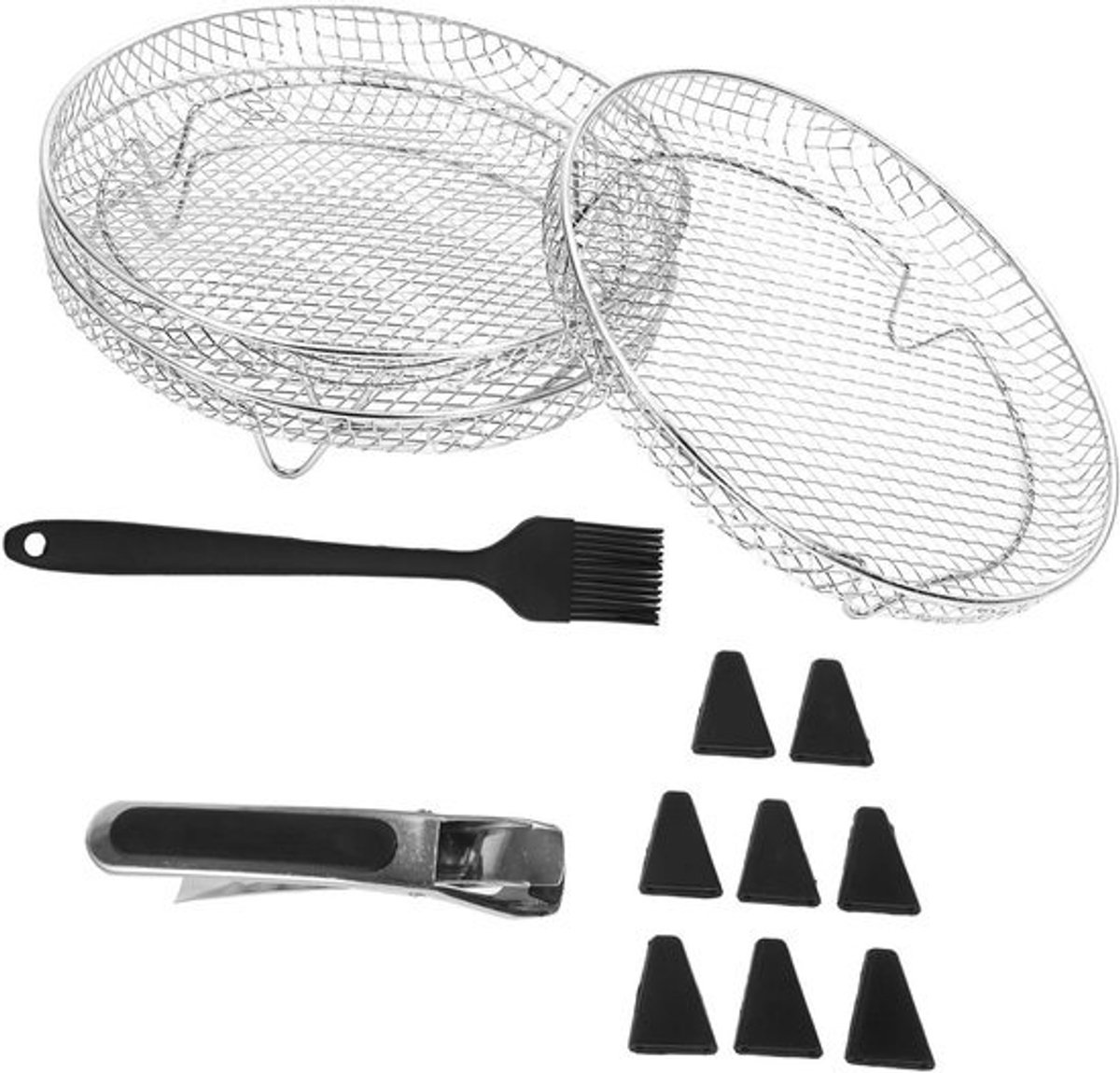 Airfryer Accessoires Set - Airfryer Rekken - Gezonder Koken - Stapelbaar Ontwerp - 20 cm - Multi