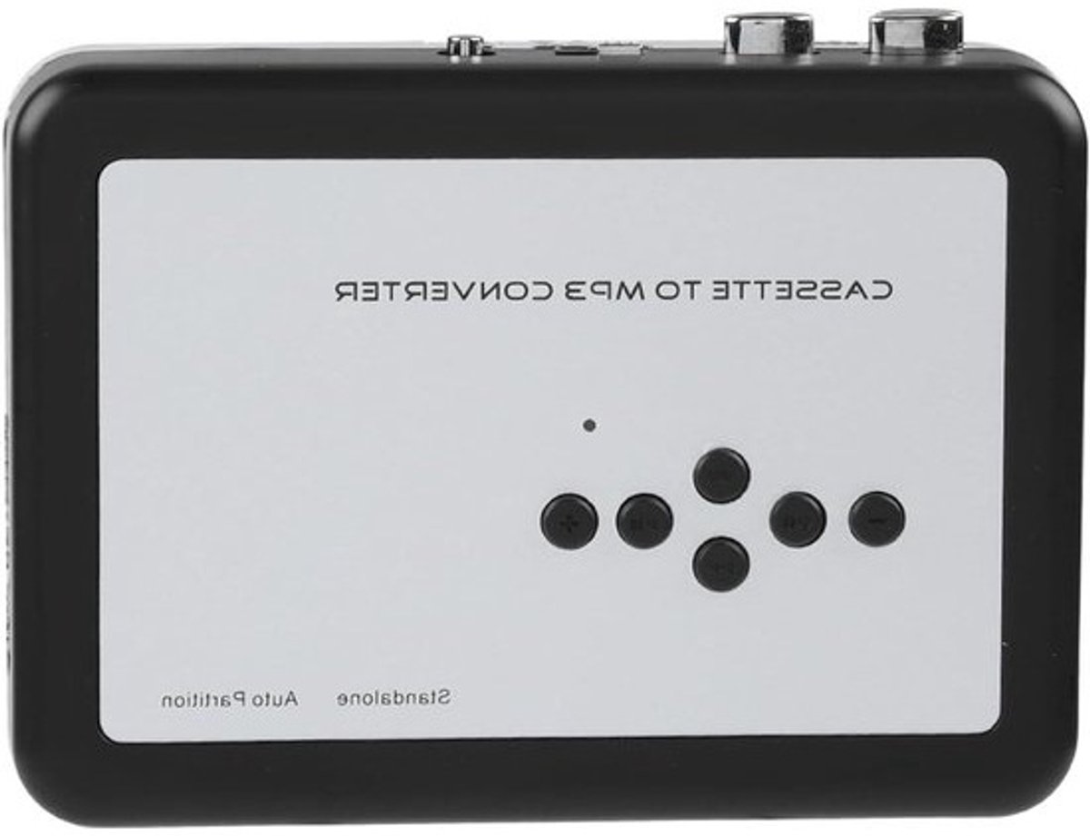Cassette naar MP3 - Muziekspeler Converter - Oude Muziek Digitaliseren - Direct naar USB - 11 cm breed - Zwart