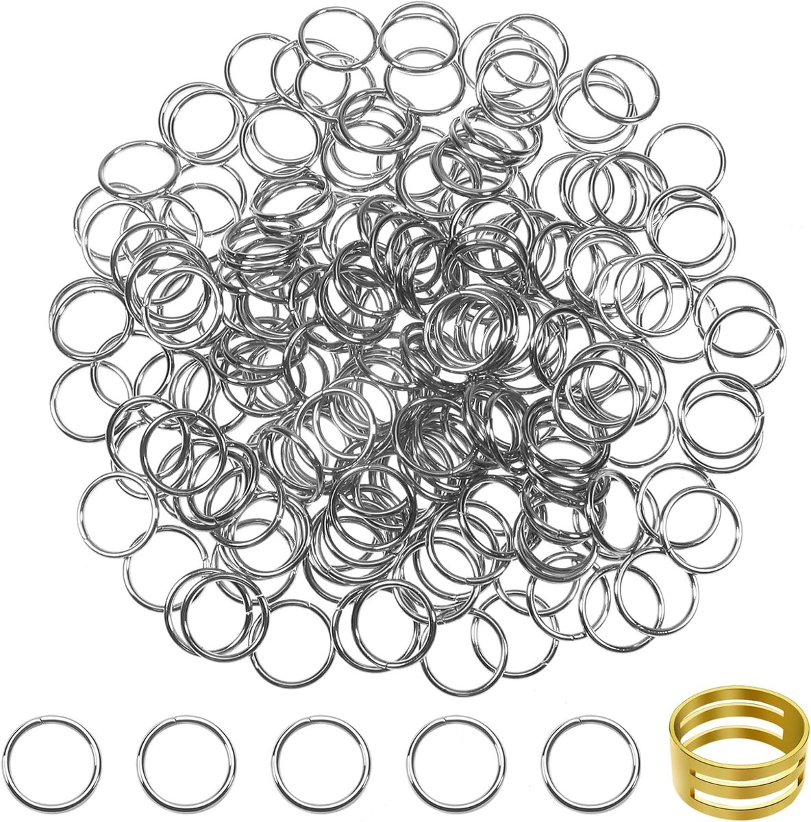 Dailygoods - 200 Stuks RVS Open Jump Rings 12mm voor Sieraden Maken
