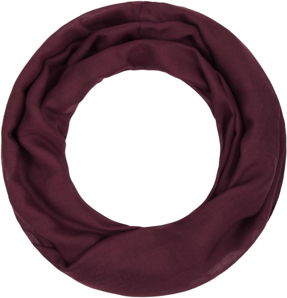 Loop Alice Smalle damessjaal, loop lentesjaal, ronde sjaal, effen, uniseks, wijnrood