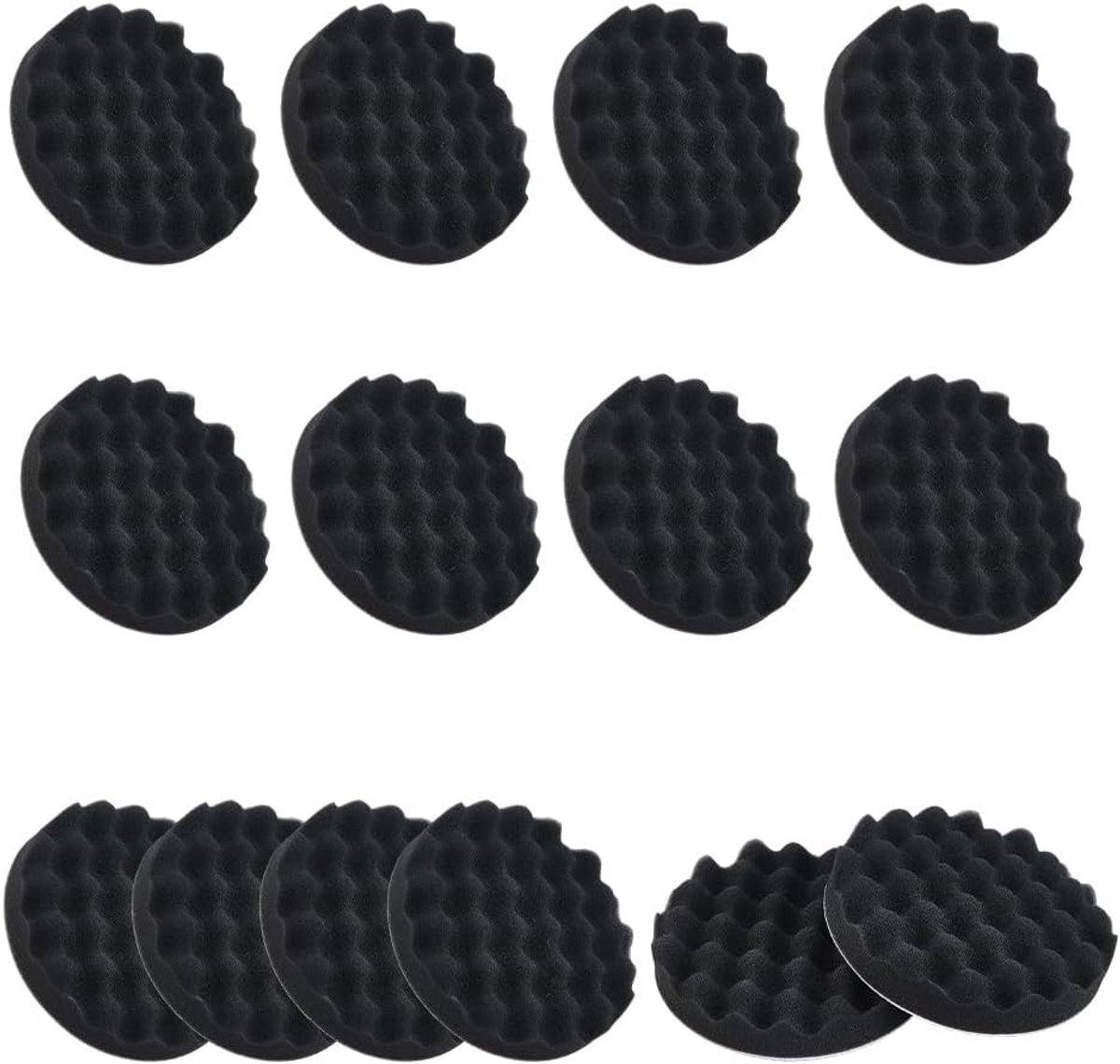 Dailygoods- Filterpads 14 Stuks - Aquarium Foam - Biologische Filtermedia - Zwart Golfontwerp - 15x3cm - Poreuze Spons - Aquariumfilter