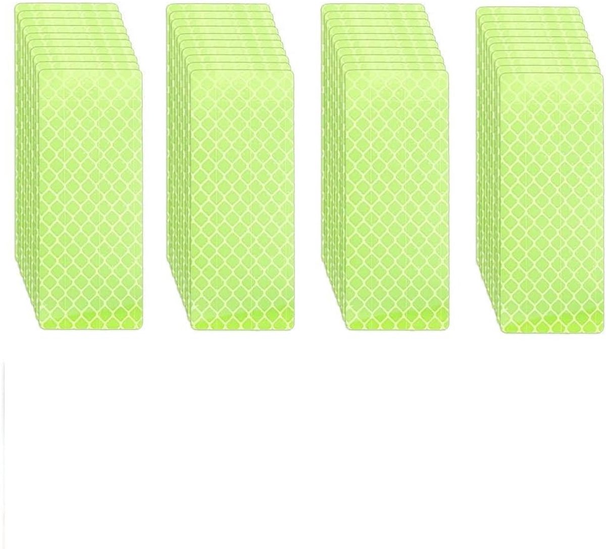 Dailygoods- Veiligheidsreflectiestickers 200 stuks - Waterdicht - Nachtzichtbaarheid - Reflecterende Tape - Zichtbaarheid - Groen/geel - Reflectietape