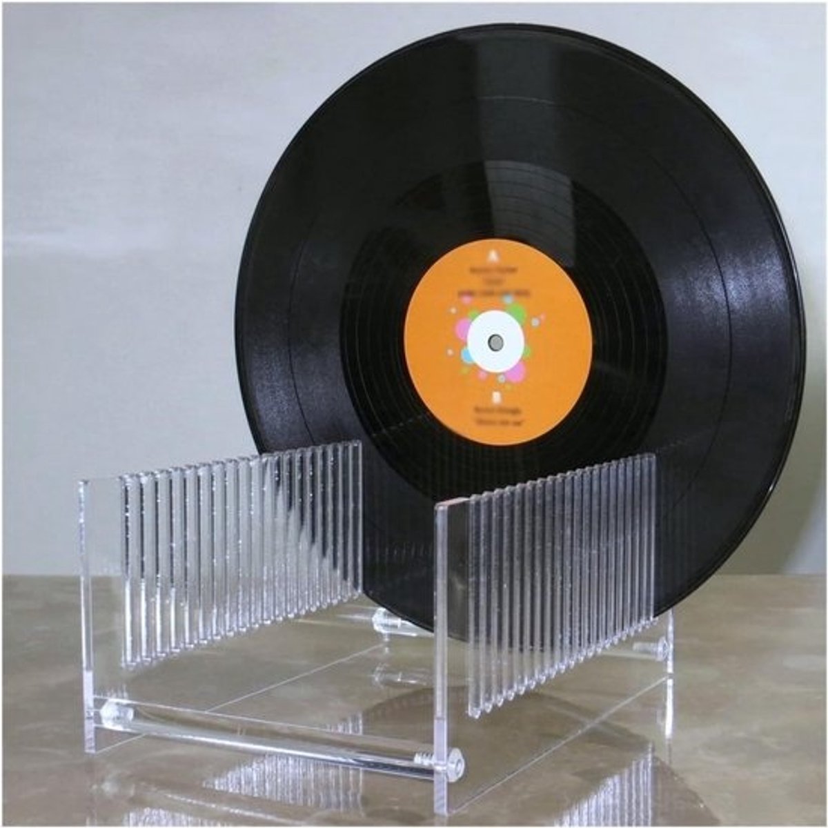 Platenopslag Houder - Acryl Displayrek - Vinyl Organiseren - Stapelbaar Ontwerp - Ruimte voor 20 Albums - Transparant