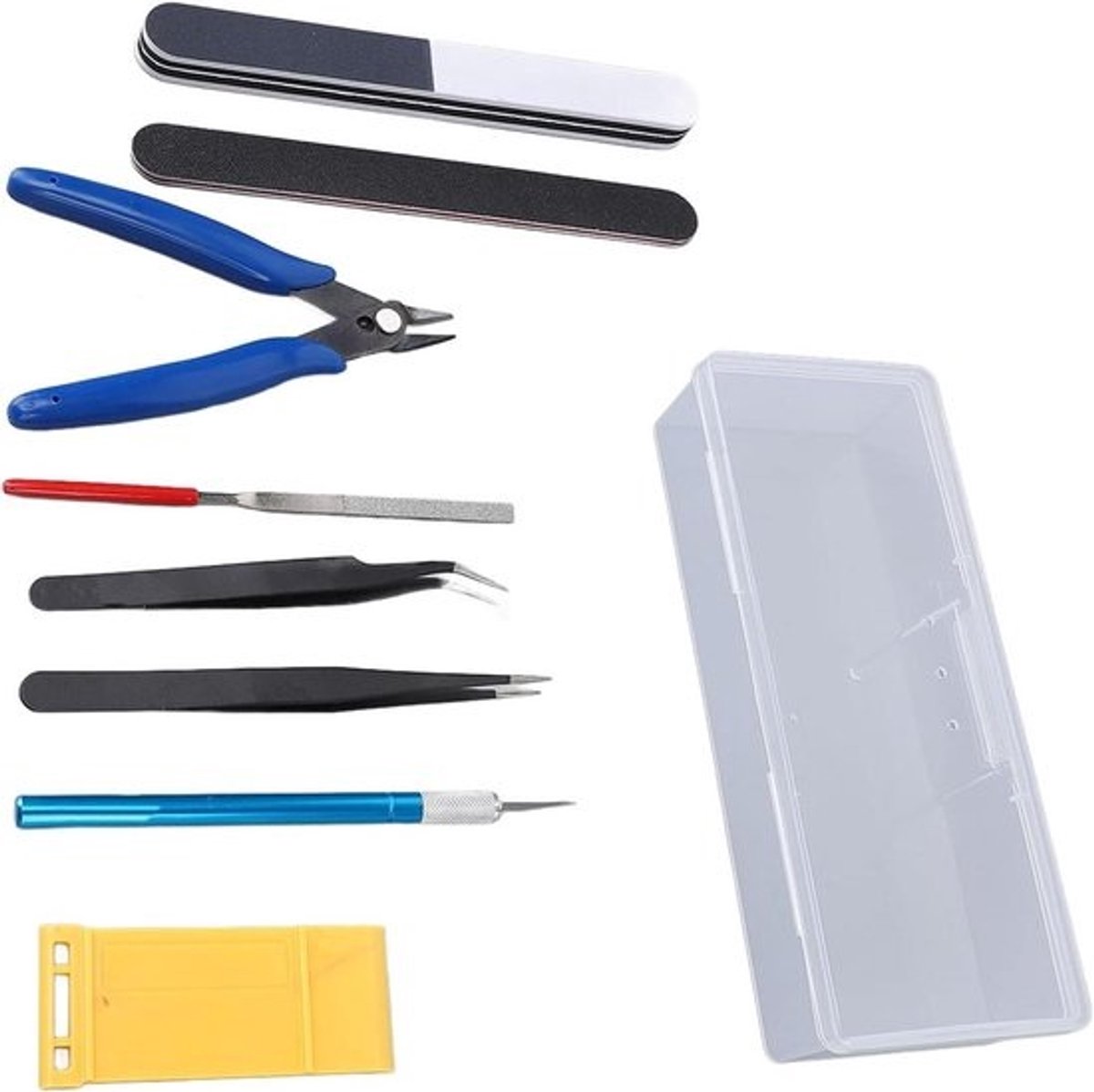 Modelbouw Gereedschap - Hobby Set - Model Maken - Ergonomisch Ontwerp - 23 x 16 x 8 cm - Grijs