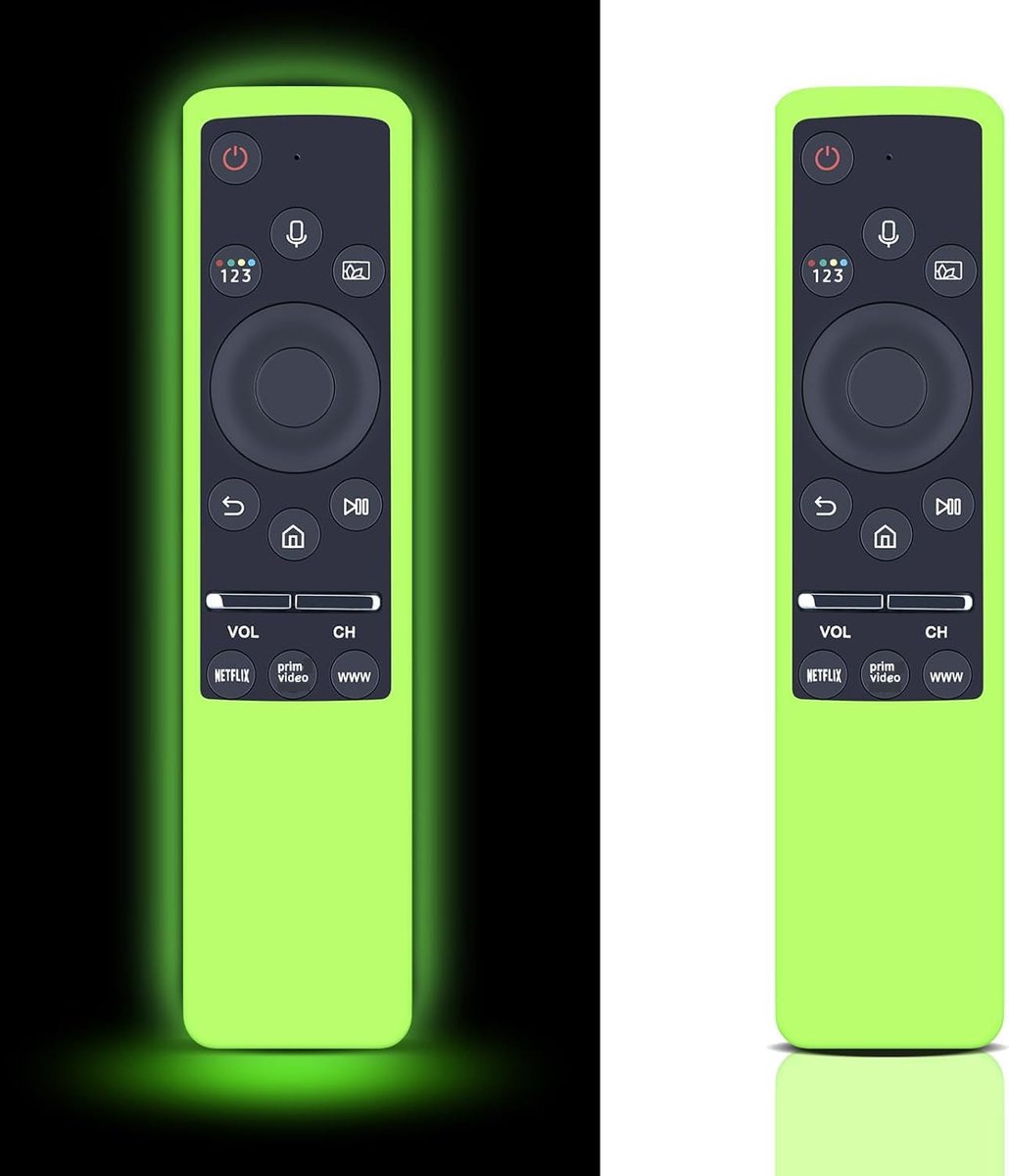 beschermhoes voor Samsung TV-afstandsbediening Glow in The Dark, Remote Cover voor Samsung Smart TV afstandsbediening BN59 Series BN59-01312A BN59-01241A (lichtgroen) - 【 2 pack】