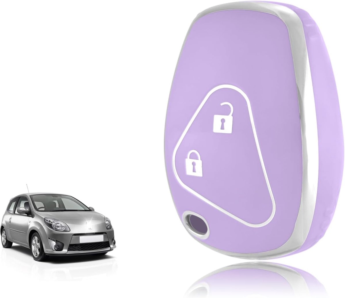 Sleutelhoes TPU, Autosleutelhoes 2 Knoppen voor Renault Twingo 2 3 Clio 3 Kangoo Modus Trafic Master Dacia Duster Sandero Stepway Logan Lodgy, Sleutelcover Bescherming Sleutelbehuizing