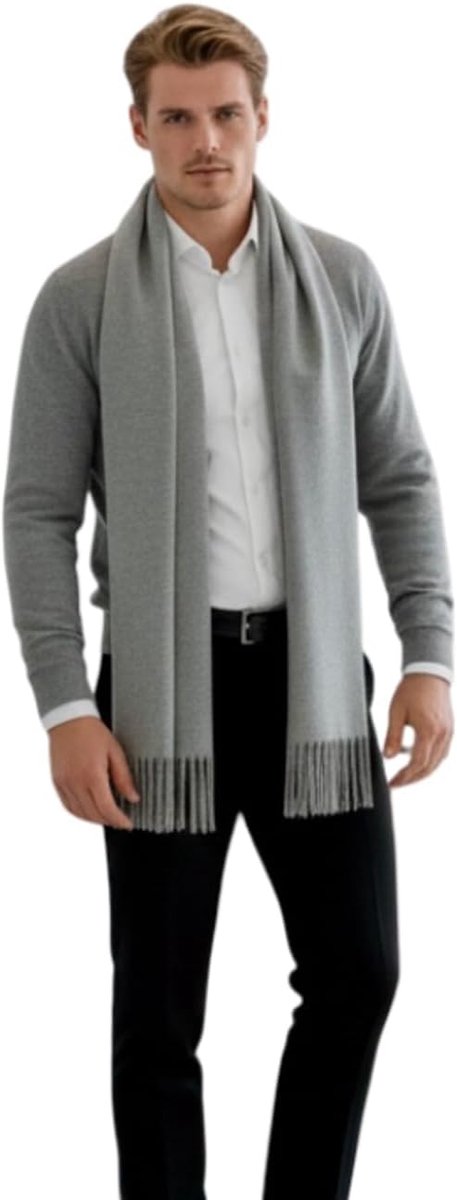 kasjmier sjaal dun licht lente 200x70 kasjmier sjaal elegant extra soepel effen kleur herensjaal klassiek casual