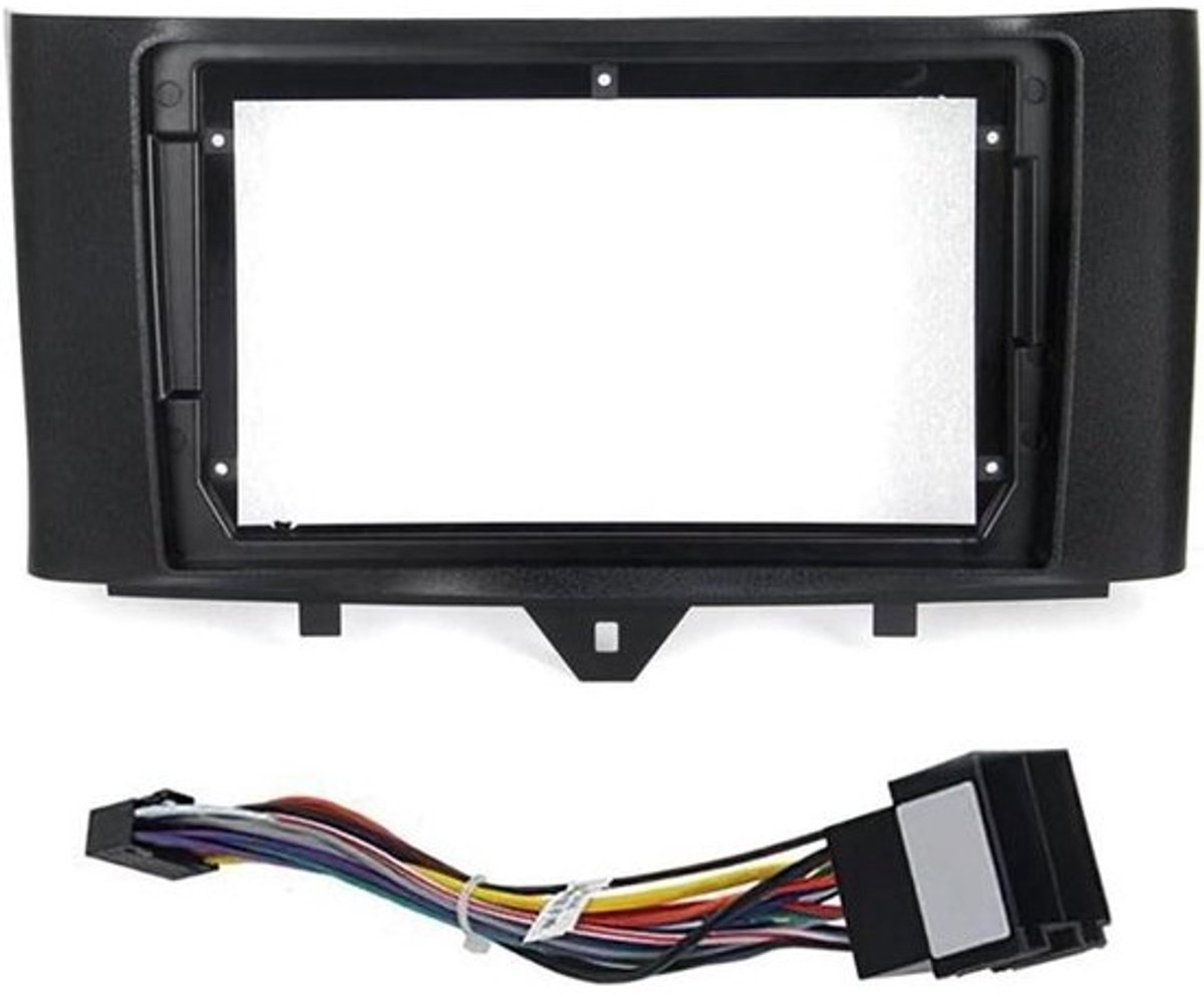 Autoradioframe - Dashboard Paneel - Auto Interieur - Hittebestendig ABS Plastic - 9 Inch - Zwart