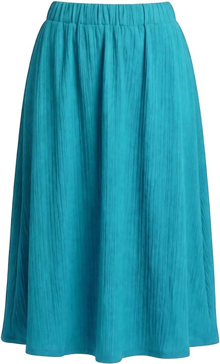Der Rich Zomerrok met hoge taille van gestructureerde stof, midi-stijl voor dames