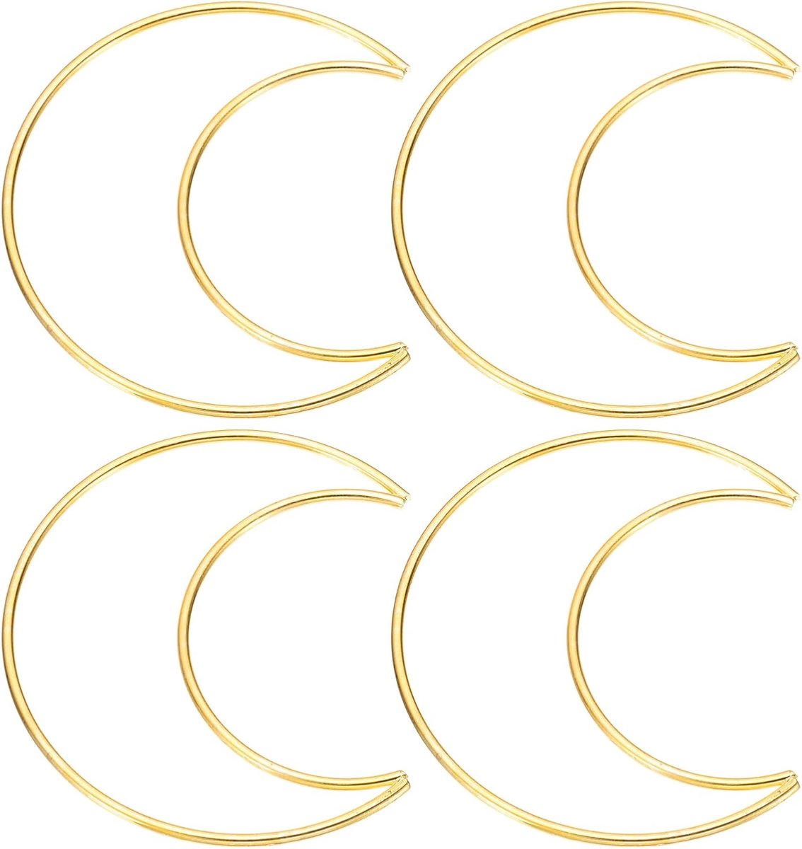 4 inch maan dromenvanger ringen, 4 stuks metalen kerst macramé