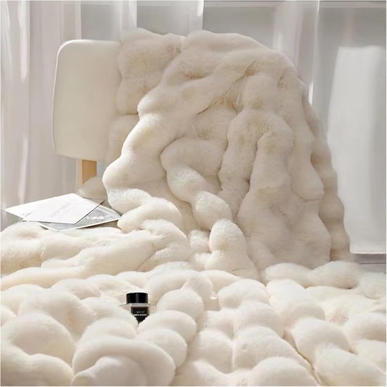 Deken, Nepbont Konijn Plaid, Omkeerbare Zachte Warme Plaid, Elegante Gezellige Decoratieve Deken, voor je Bank, Bed, Fauteuil, Tuin en Meer Deken, Nepbont Konijn Plaid, Omkeerbare Zachte Warme Plaid, Elegante Gezellige Decoratieve Deken, voor je Bank, Bed, Fauteuil, Tuin en Meer