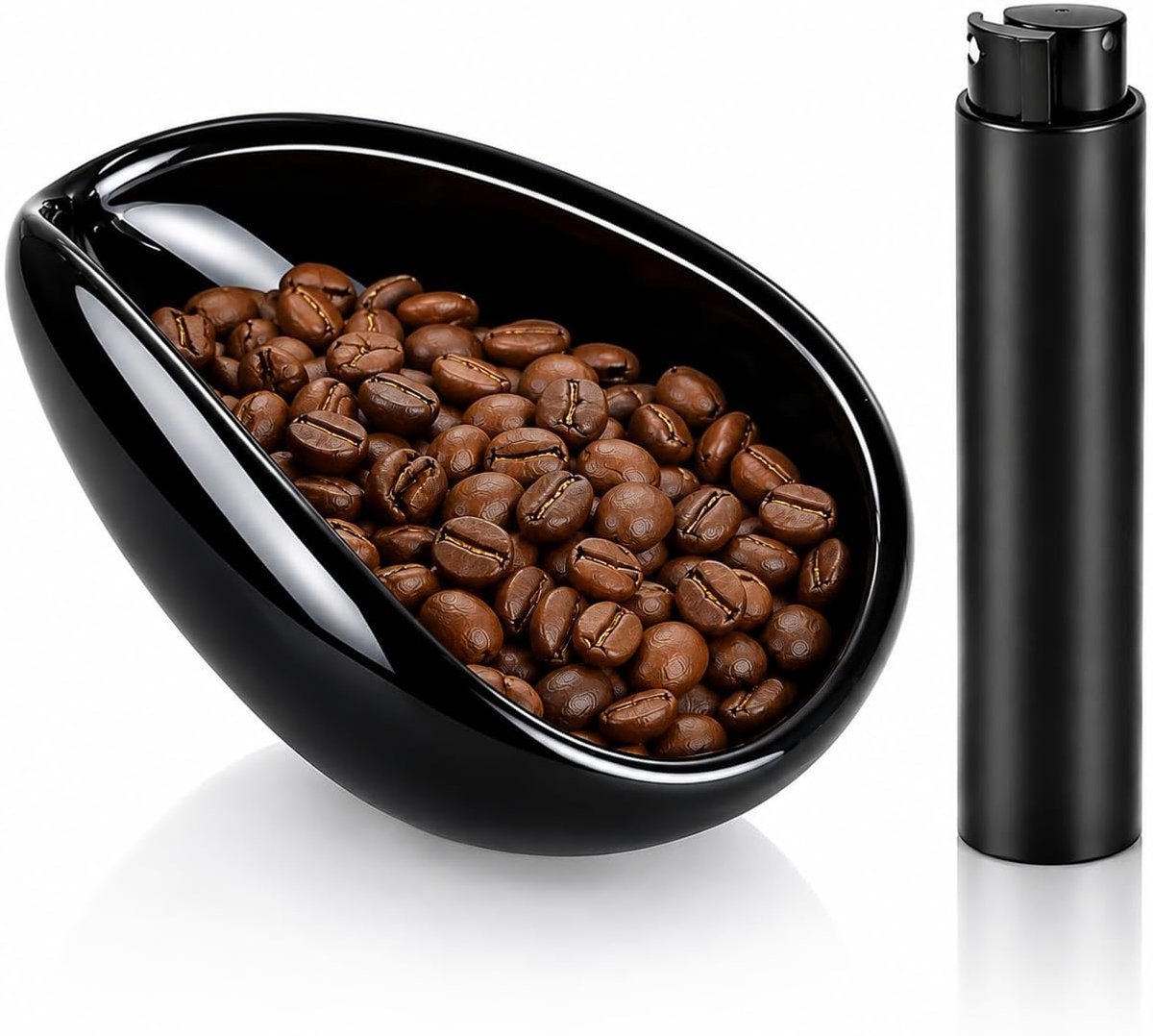 doseerbekerset van keramiek met koffiespuitfles, espresso doseerbeker voor single dosing, espresso maatbeker en koffiebonen doseerbeker als koffiegadgets