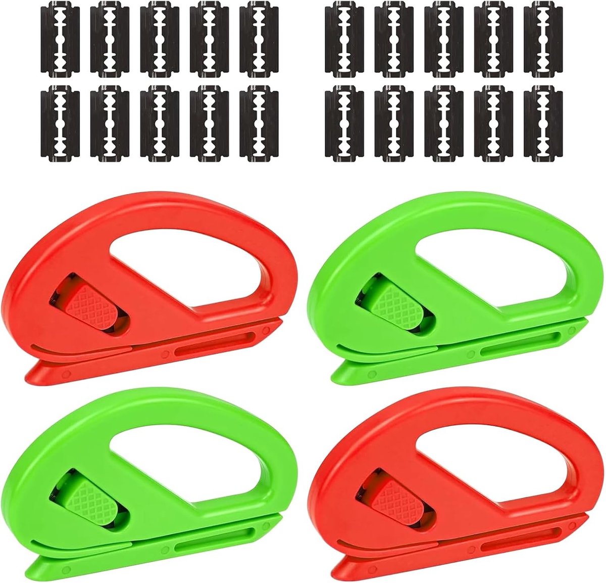 Cadeaupapiersnijder - Groen - Mini Snijder met 20 Reservemesjes - Voor het Snijden van Cadeaupapier en Knutselprojecten