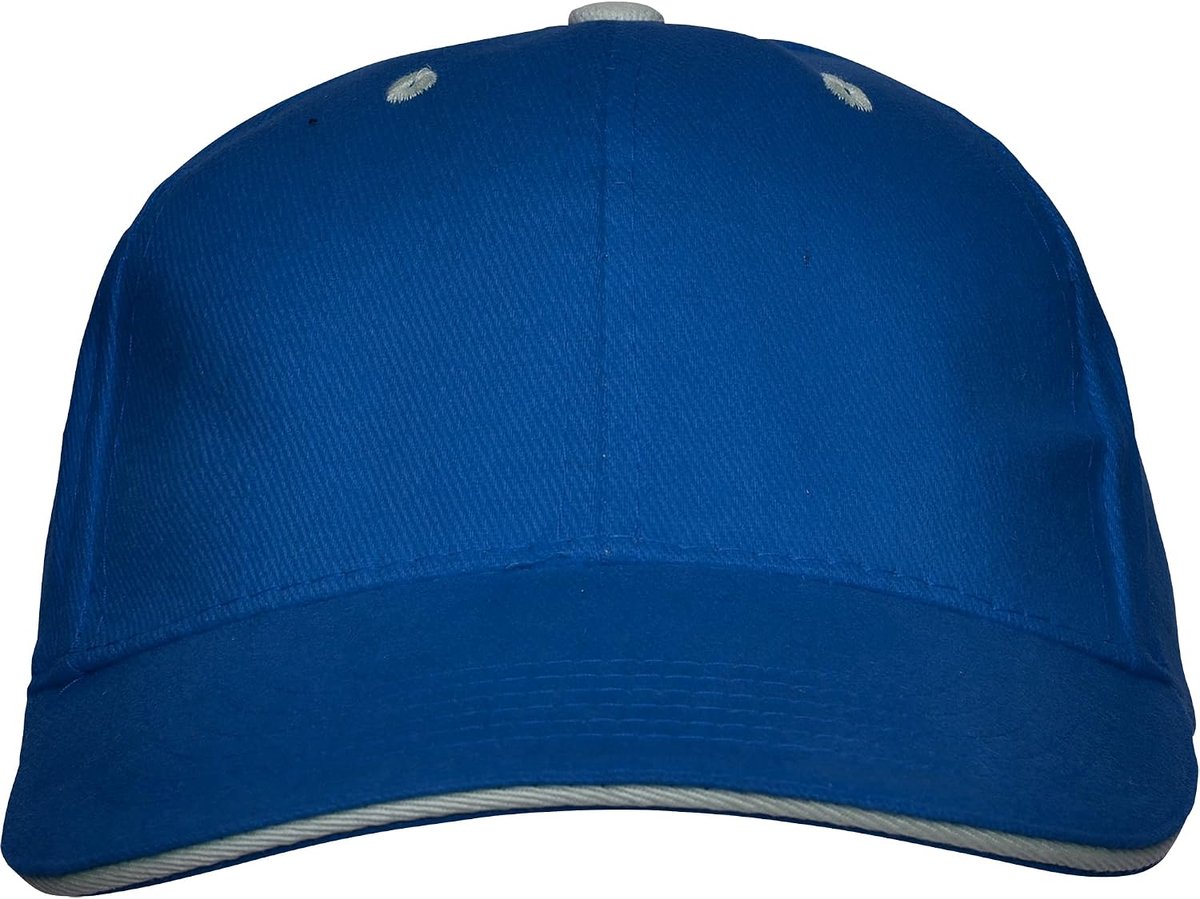 Honkbalpet voor kinderen, 100% katoen, voor meisjes en jongens, met ventilatiegaten en klittenbandsluiting, Blauw, one size