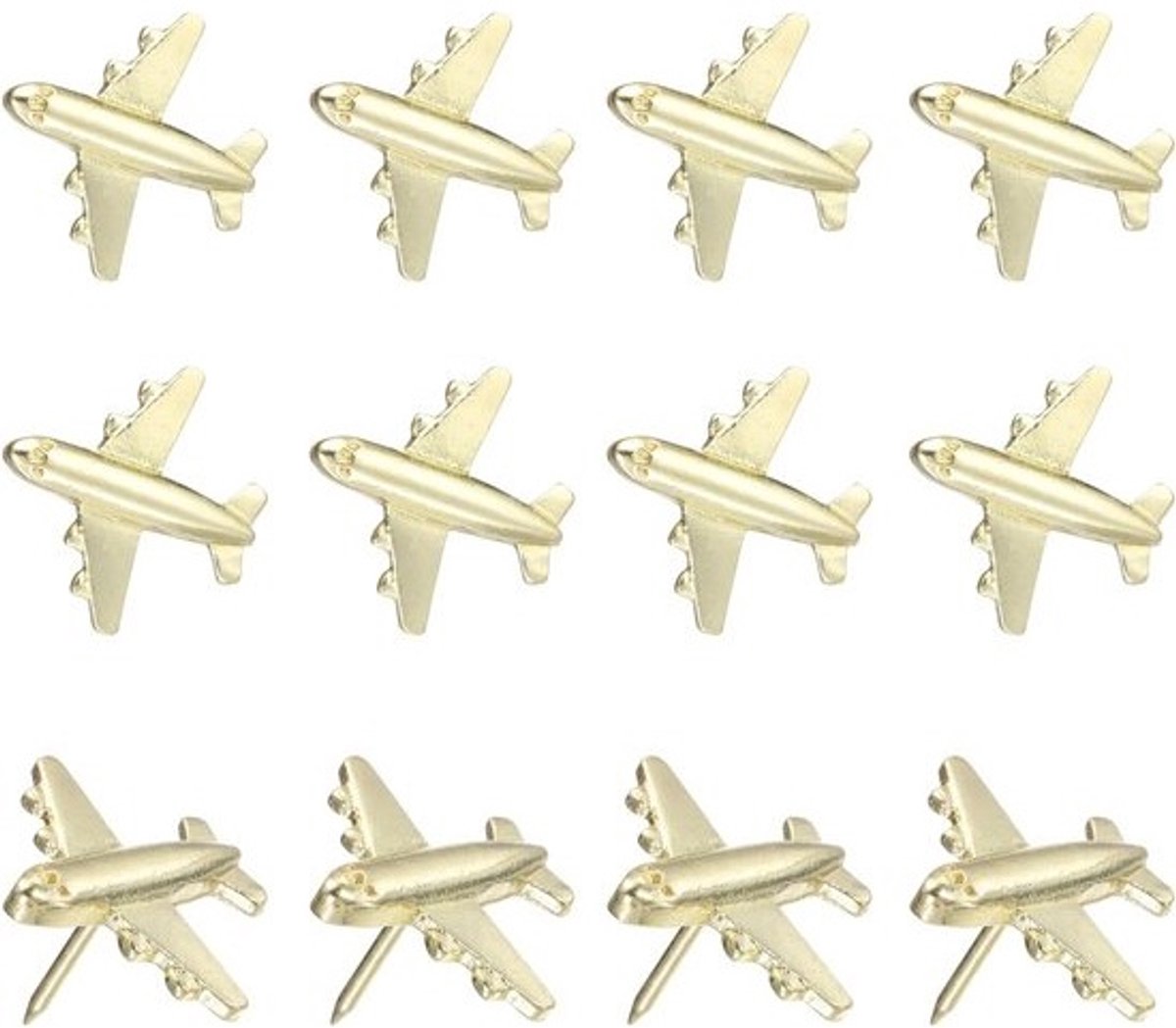 60 Stuks Decoratieve Vliegtuigvormige Punaise voor Prikbord en Kaartmarker